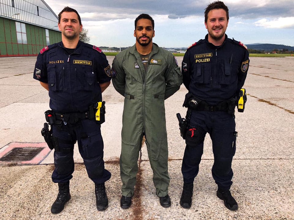 Polizist Armin Schönberger (38), der Soldat des Bundesheeres und Polizist Florian Oberauer (30).