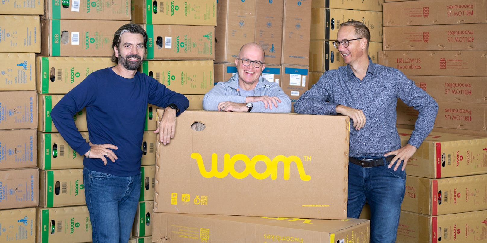 Die woom-Gründer&nbsp;Christian Bezdeka, Marcus Ihlenfeld und CEO Guido Dohm