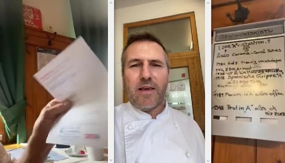 Wirt Andreas Sinnhuber sammelt Listen in Kasterl, schickt sie dann an die BH Gänserndorf weiter.