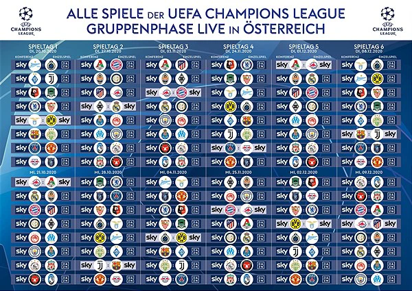 Der TV-Plan zur Champions League