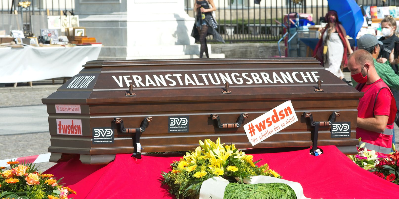 Deutschland: Viele Event-Veranstalter stehen in der Corona-Krise vor dem Aus - hier ein Protest-Foto aus August 2020