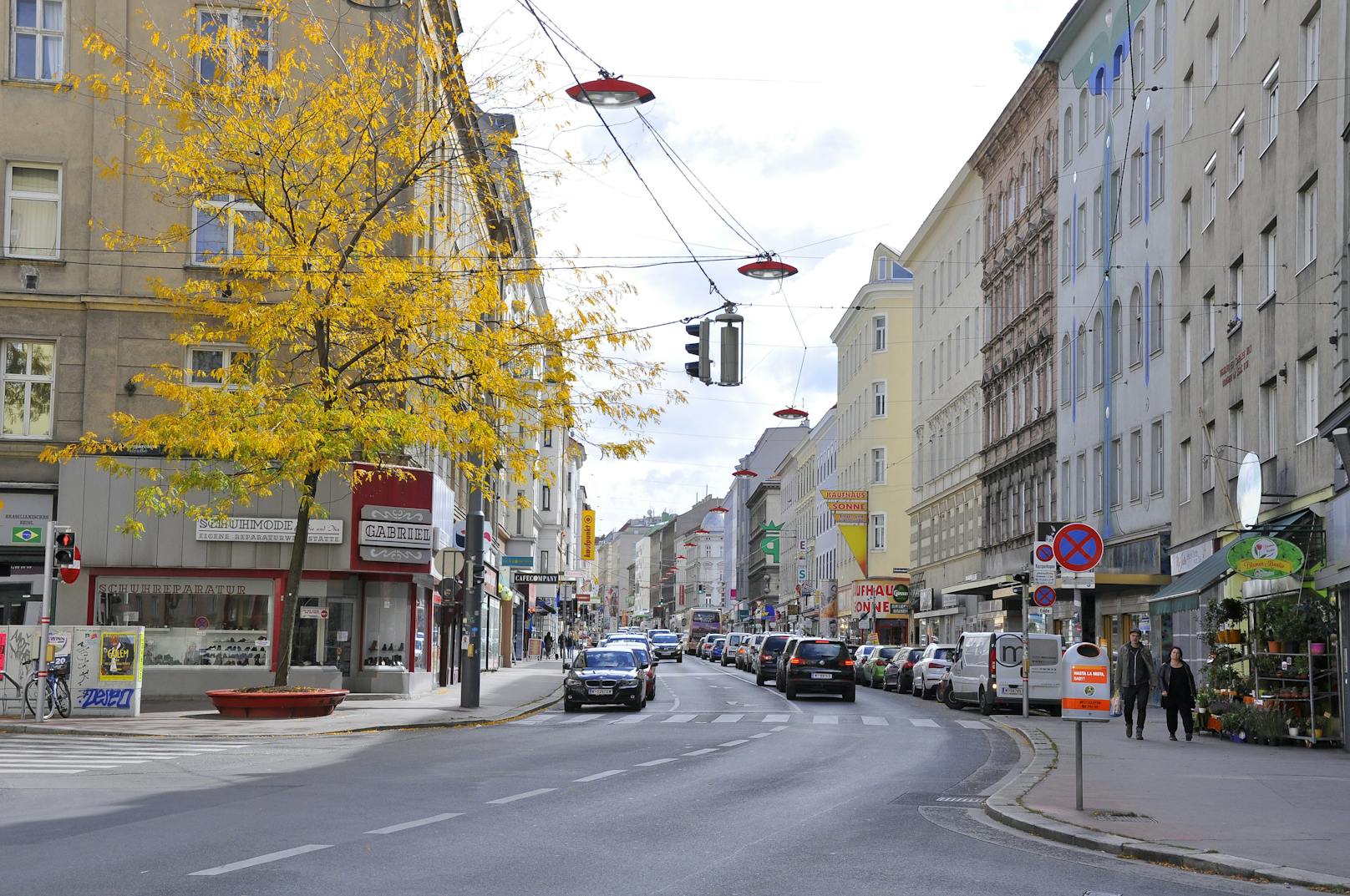 Die Reinprechtsdorfer Straße in Wien-Margareten.