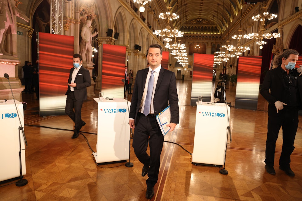 Dominik Nepp (FPÖ) bei der Elefantenrunde