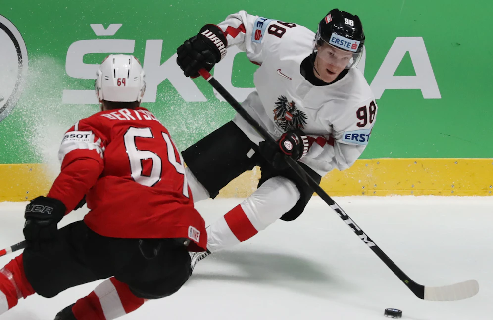 Benjamin Baumgartner bei der Eishockey-WM in Bratislava