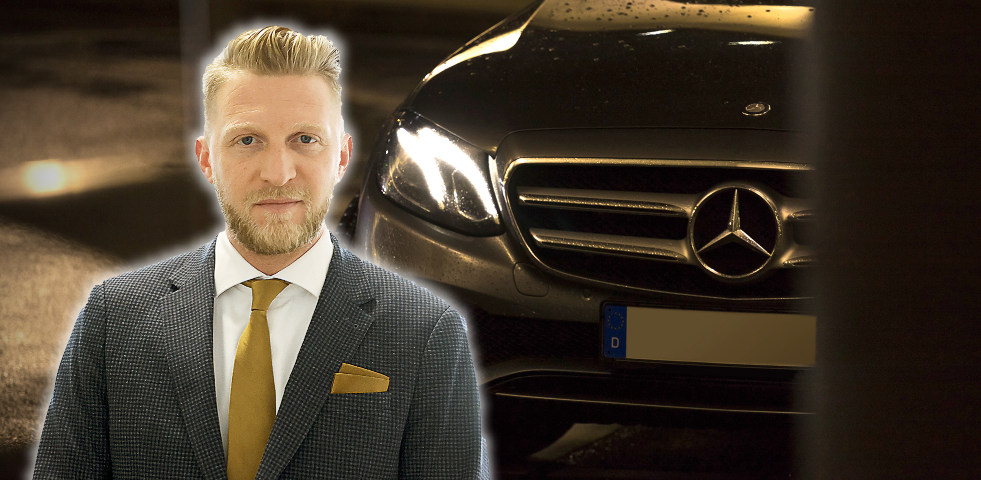 Anwalt Tenschert und ein Mercedes (Symbolbild)