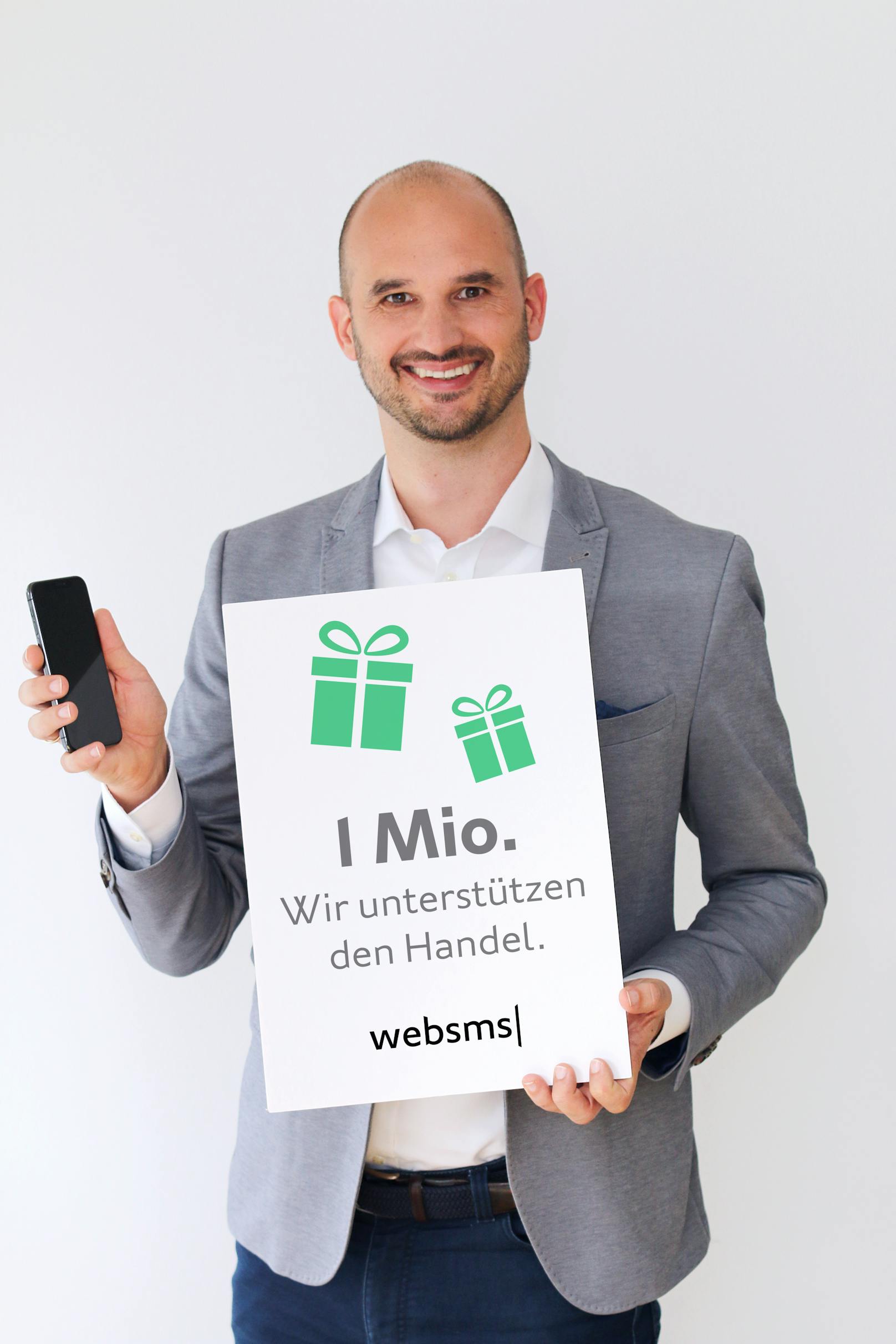 websms unterstützt österreichischen Handel mit einer Million kostenlosen SMS-Nachrichten.