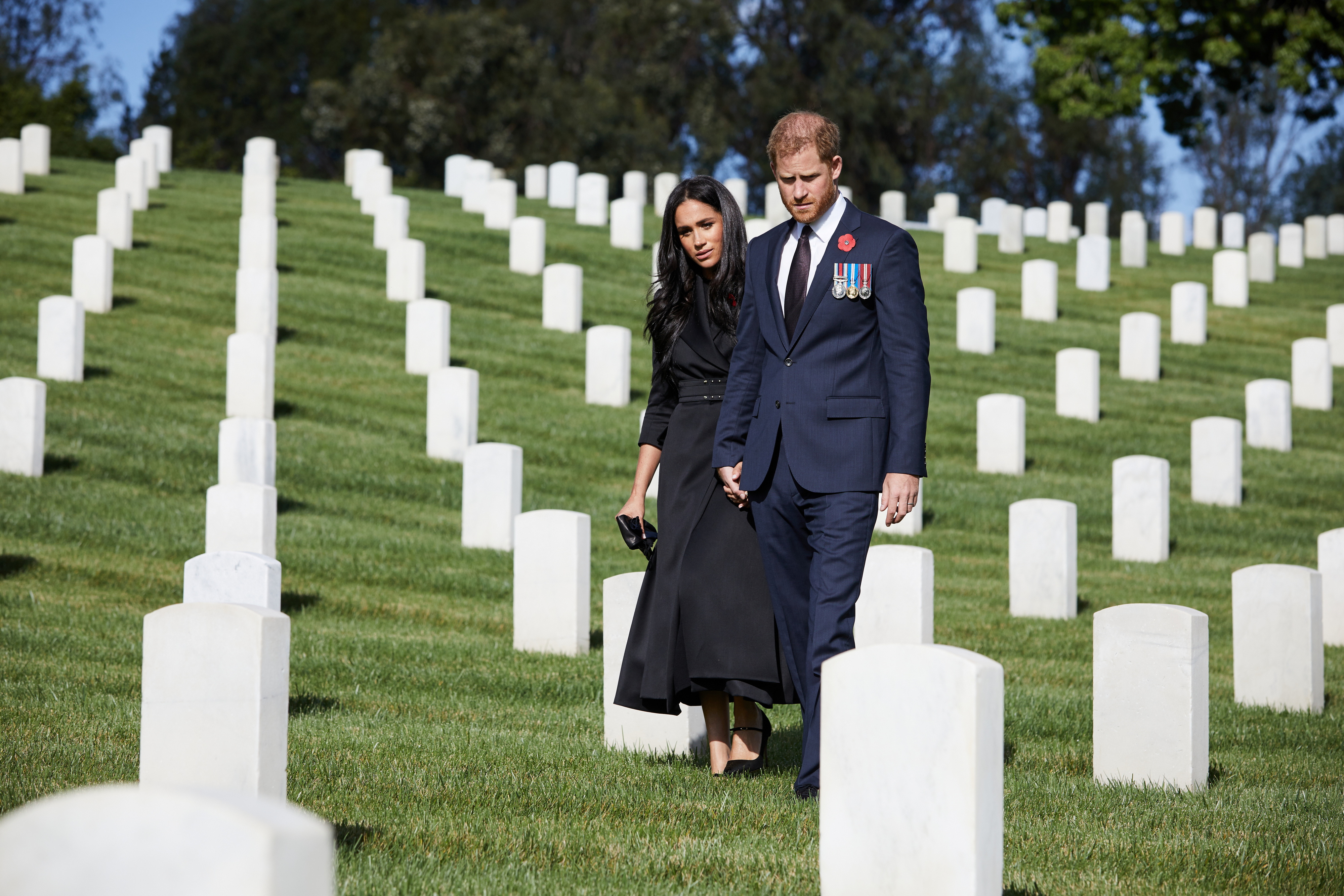 Herzogin Meghan und Prinz Harry gedenken der Kriegsopfer: Statt in seiner Heimat Grossbritannien begingen sie den traditionellen Remembrance Day in Los Angeles.