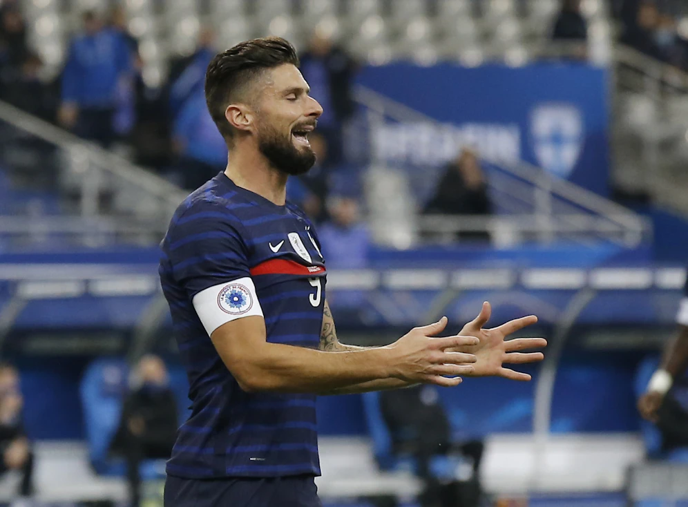 Olivier Giroud ärgert sich.