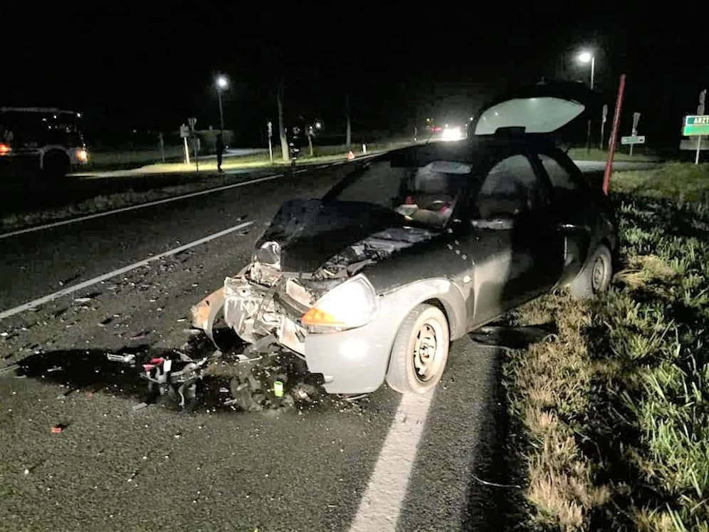 Ein Foto vom Unfallwagen.