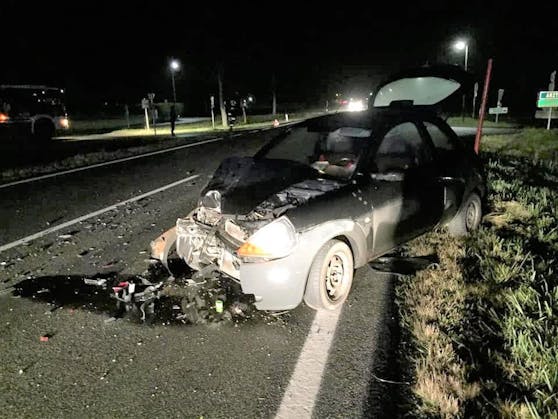 Ein Foto vom Unfallwagen.