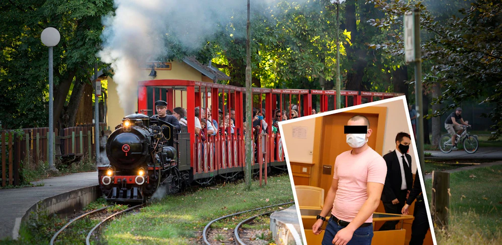 Der Dieb (r.) hinterließ auch Spuren an Liliputbahn-Hütte.