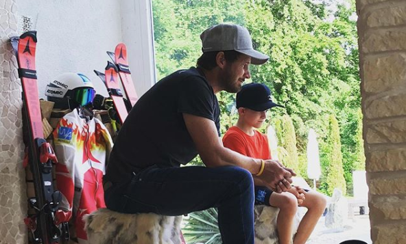 Roland Stocker mit seinem Sohn Luca.