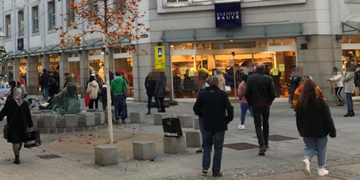 Anstehen in St. Pölten