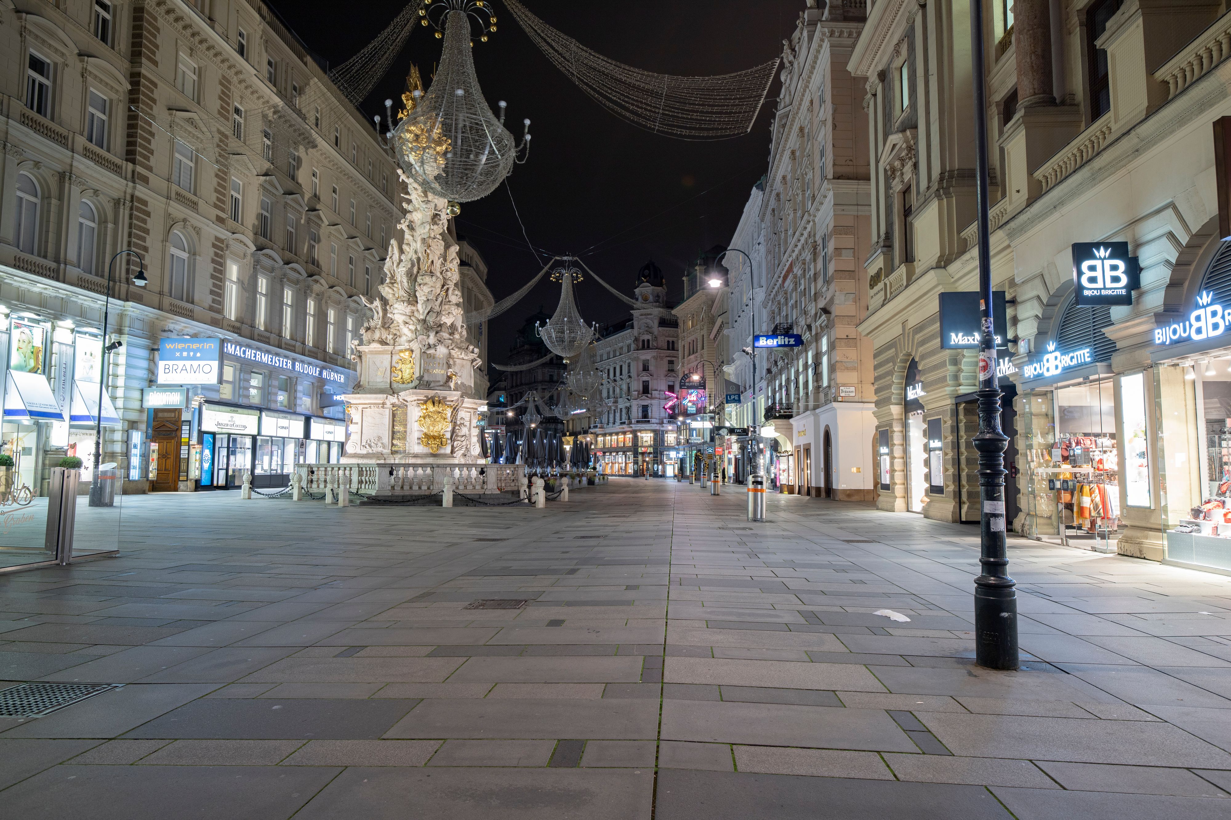 Leere Straßen in Wien