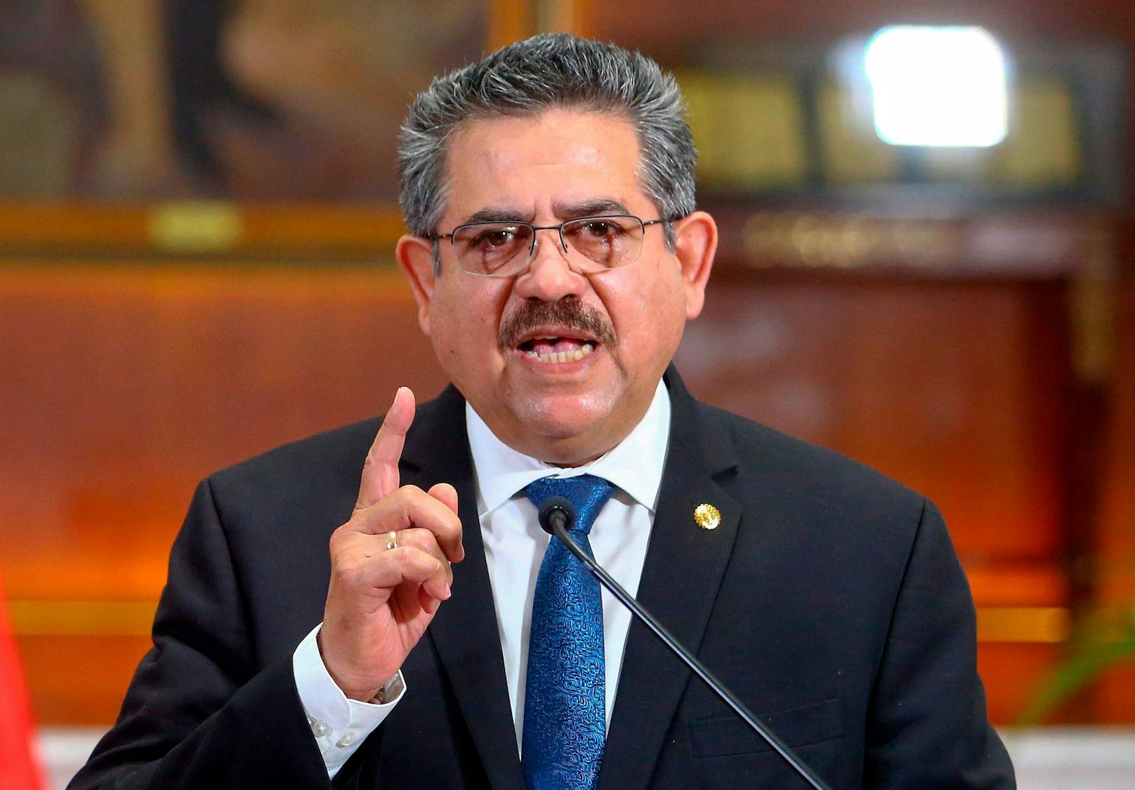 Der peruanische Übergangspräsident Manuel Merino war nur fünf Tage lang im Amt. 