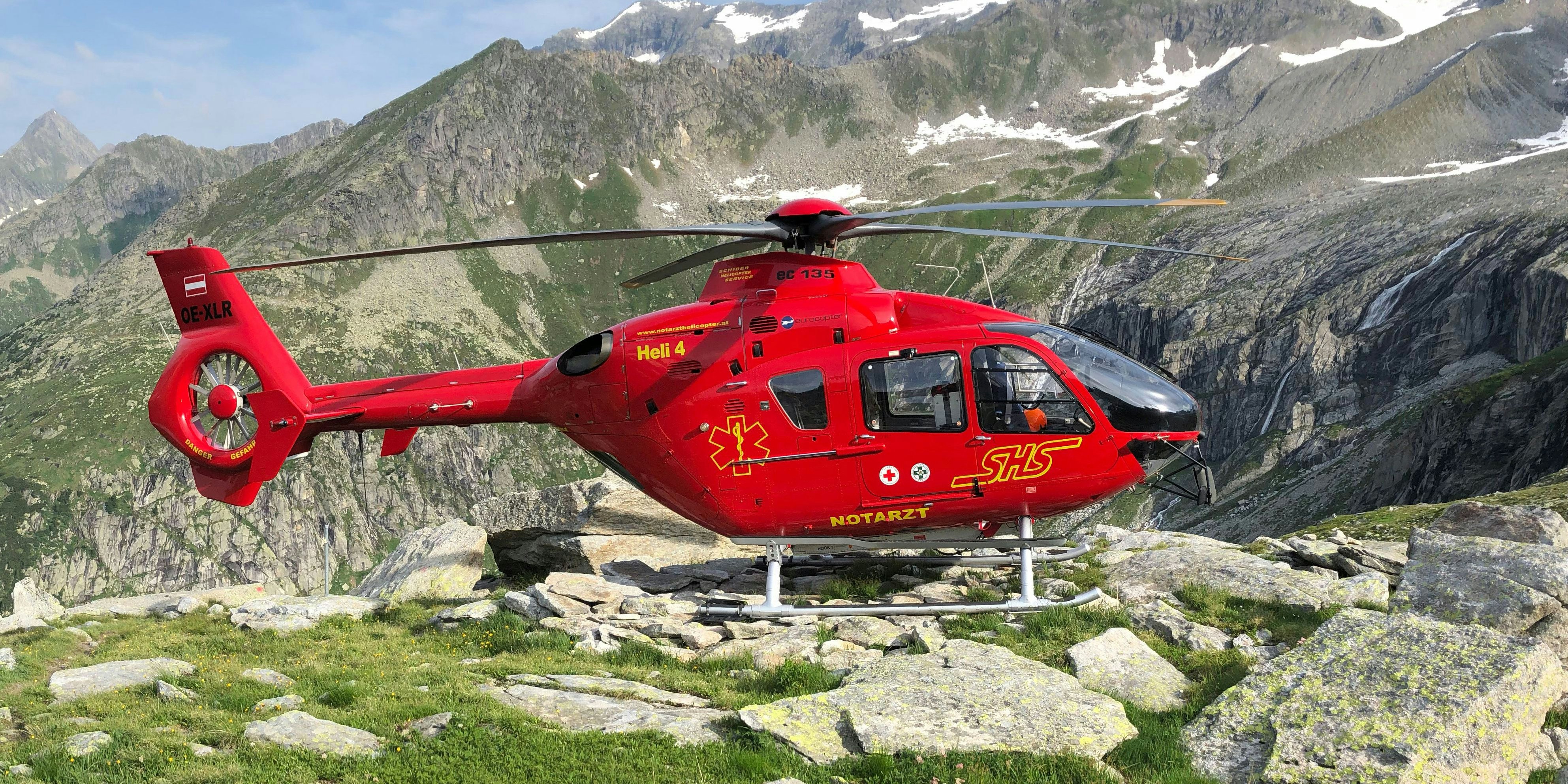 Mit diesem Heli wurde der Verletzte abtransportiert. 