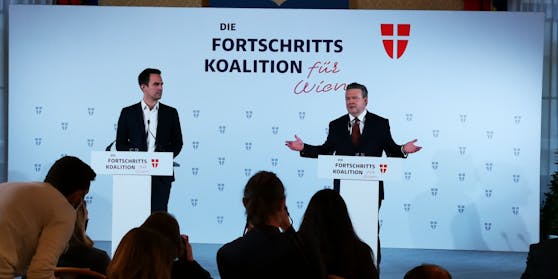 Christoph Wiederkehr (NEOS) und Michael Ludwig (SPÖ)