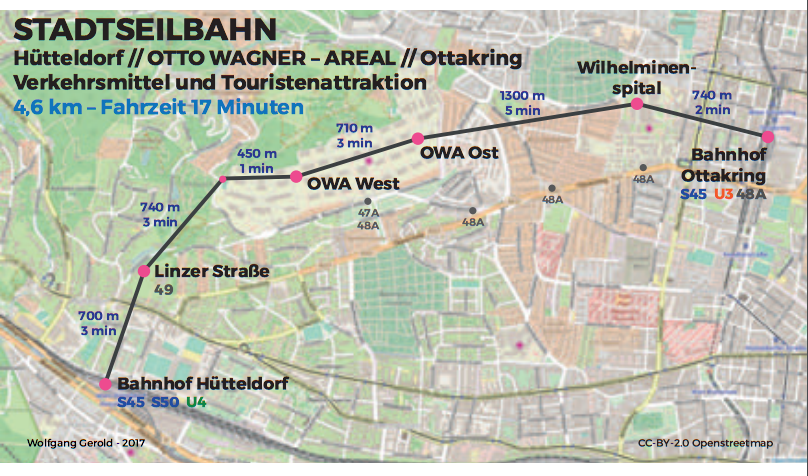 Die Neos legten bereits 2017 Pläne für eine Seilbahn in Wien vor.