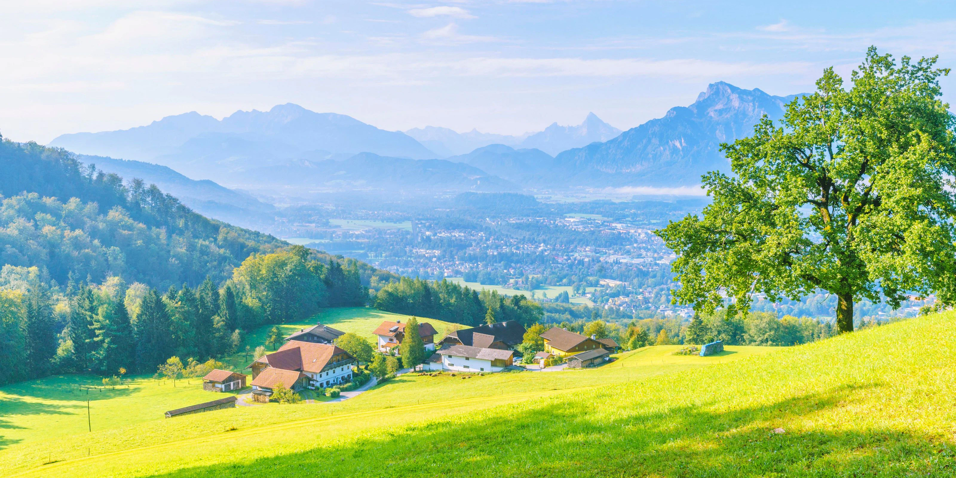 Blick vom Gaisberg auf die Stadt Salzburg