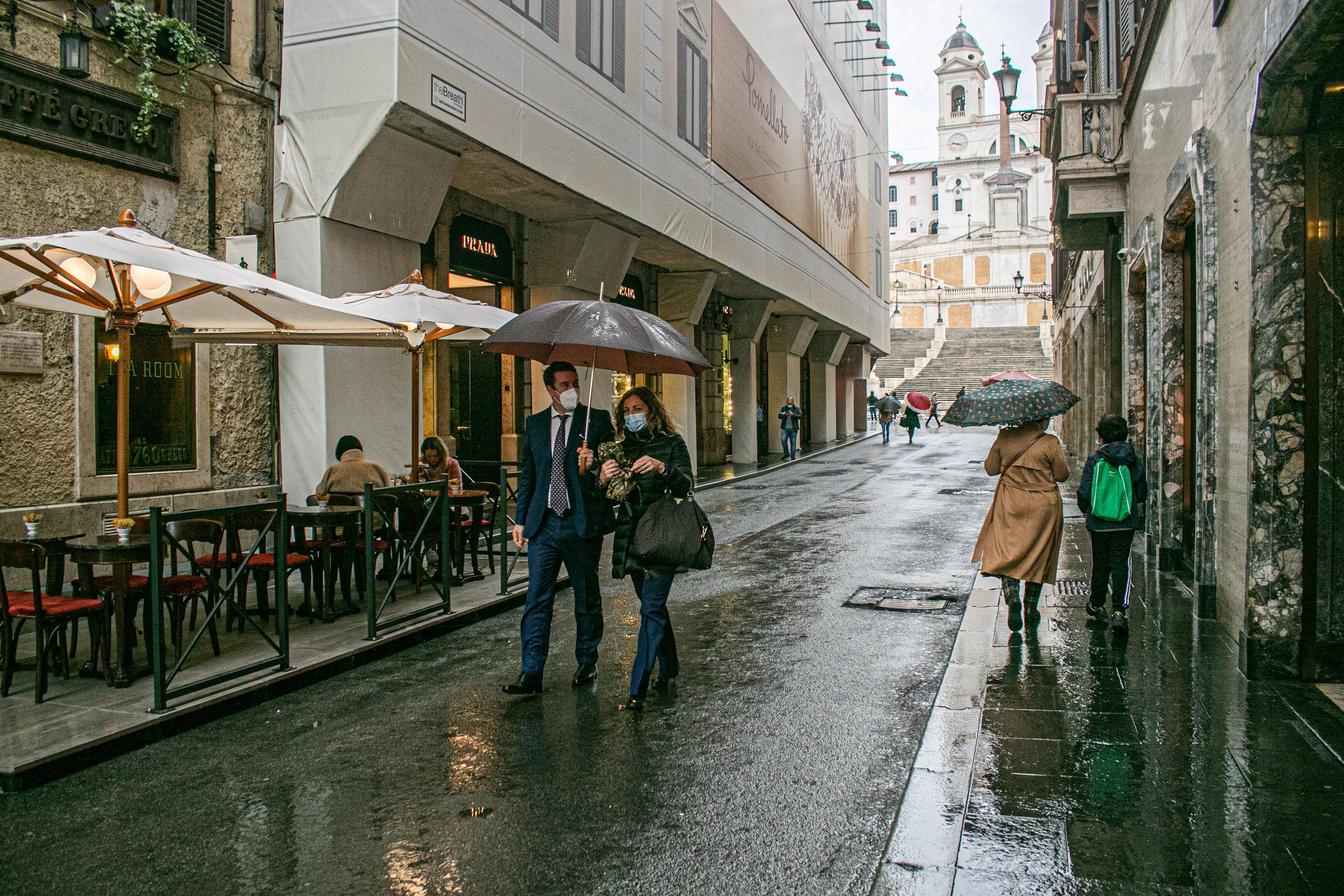 Roms Altstadt fast menschenleer.