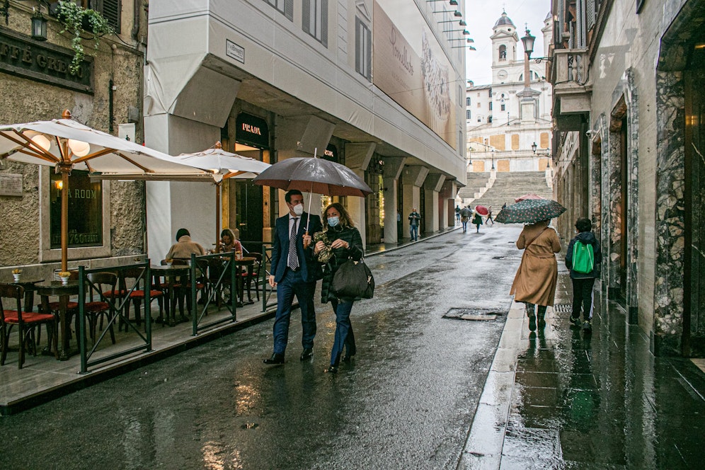 Roms Altstadt fast menschenleer.