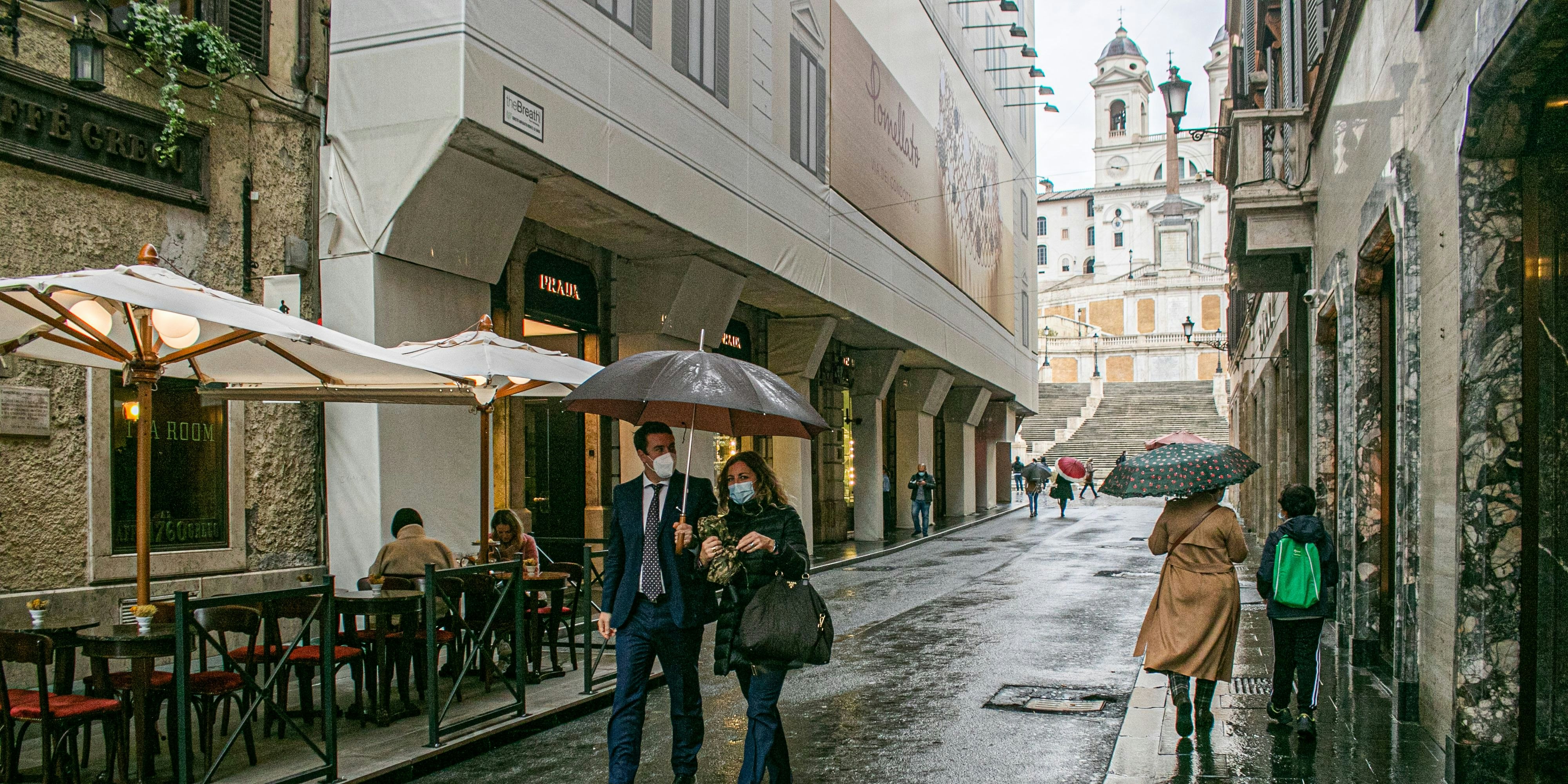 Roms Altstadt fast menschenleer.