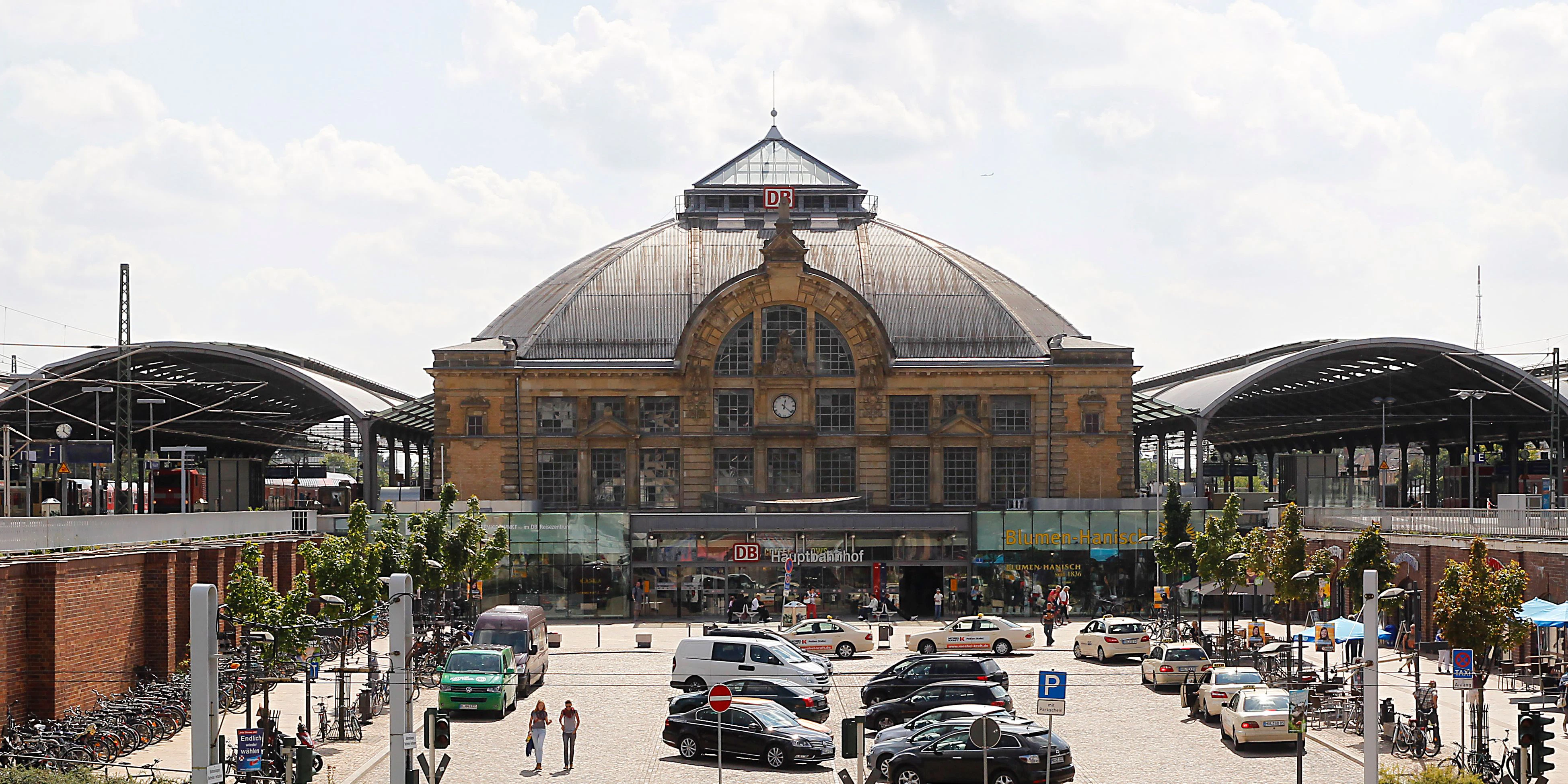 Der Hauptbahnhof von Halle