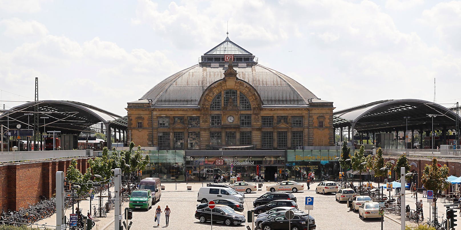 Der Hauptbahnhof von Halle