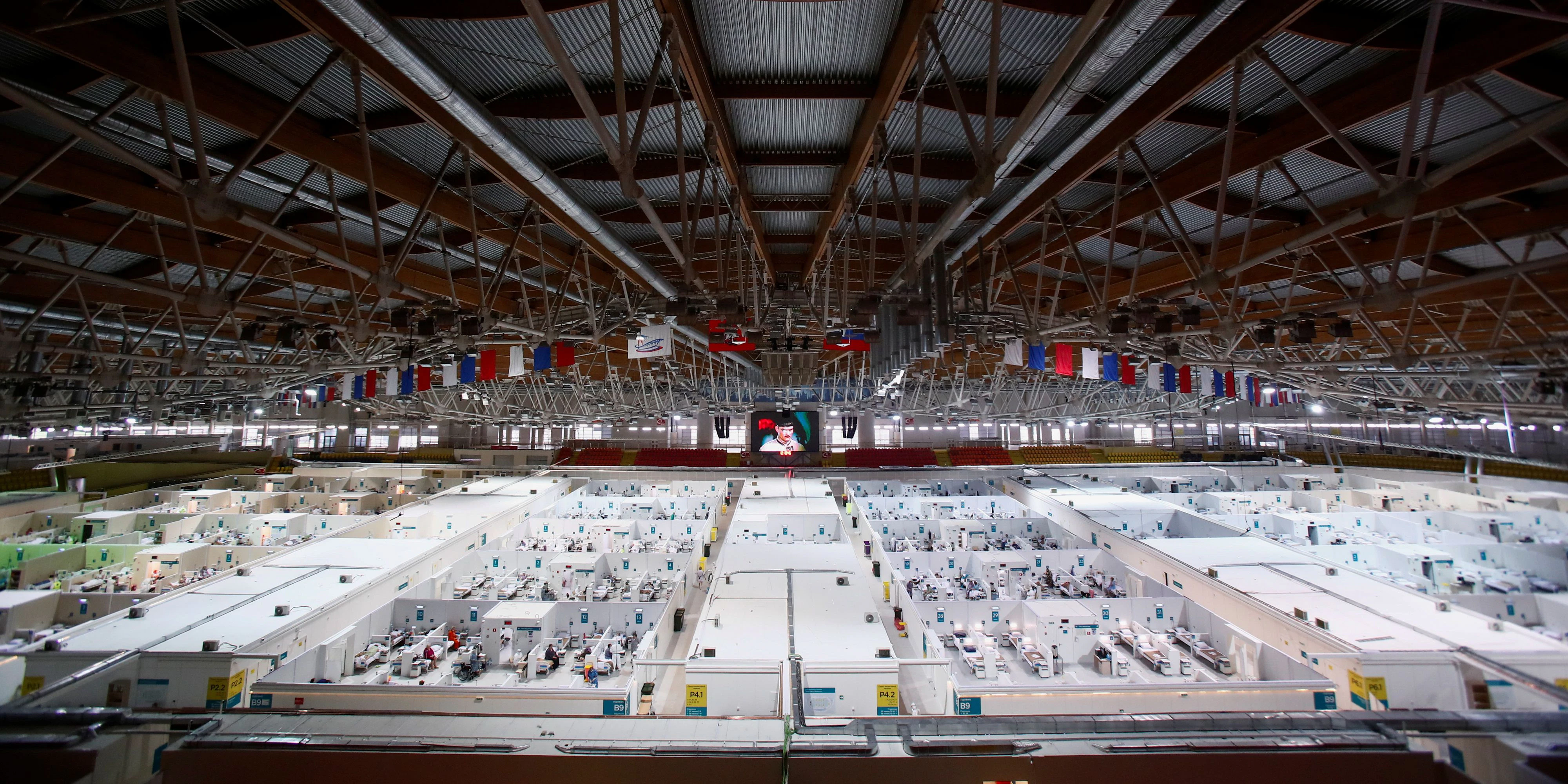 Eissporthalle ist nun Krankenhaus
