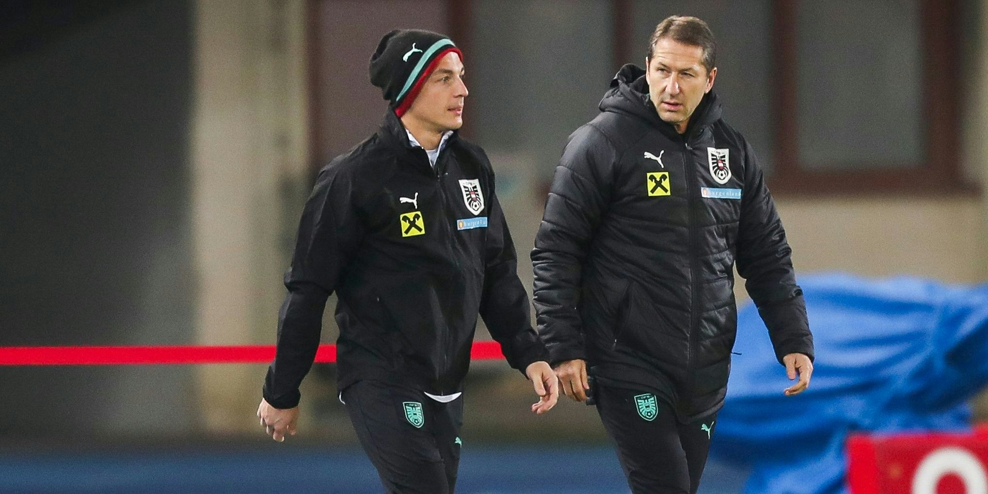 Julian Baumgartlinger mit Franco Foda.