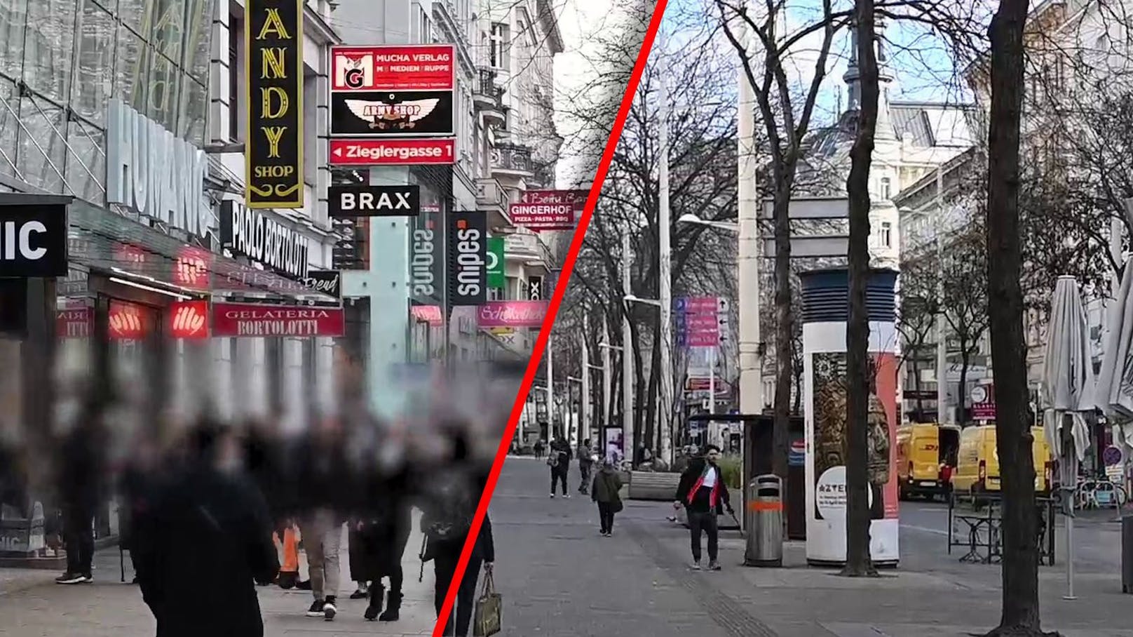 Wien vor und nach dem Lockdown