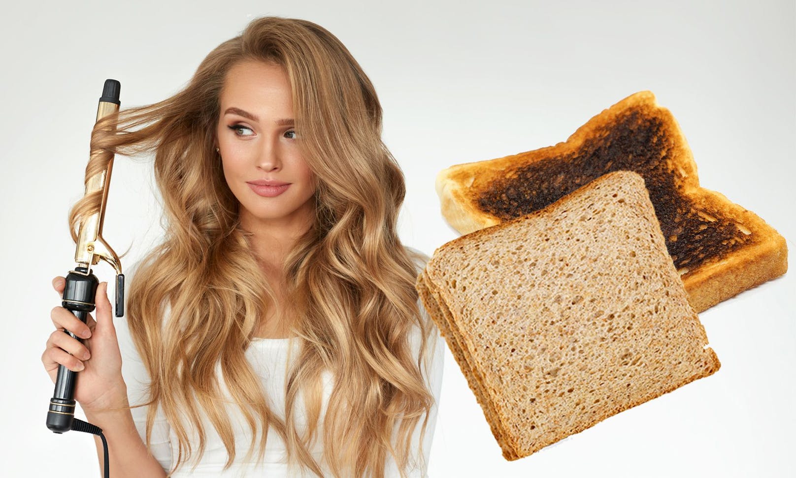 Hitzeschutz wirkt tatsächlich - was der verblüffende Toast-Test von Haarstylistin Bethany Honey beweist