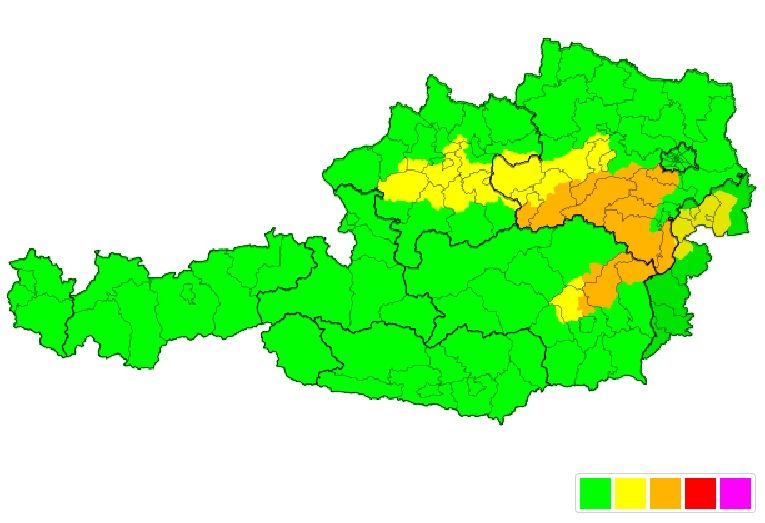 In diesen Bereichen ist vermehrt auf starken Wind zu achten.