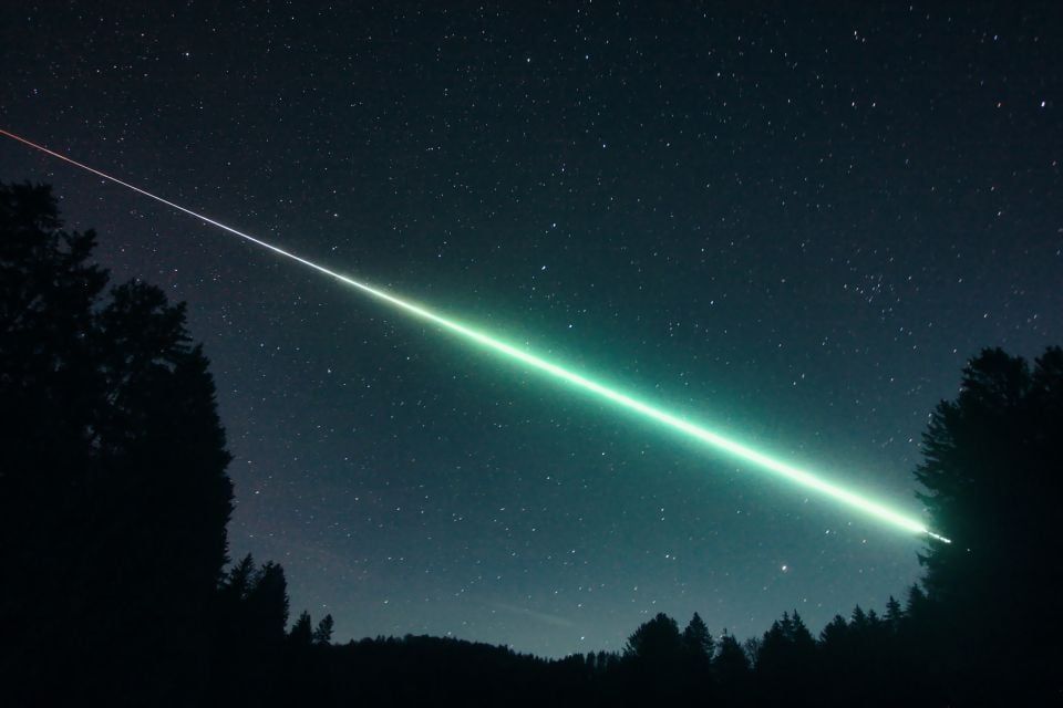 Hermann Koberger konnte den Meteor mit seiner Kamera festhalten.