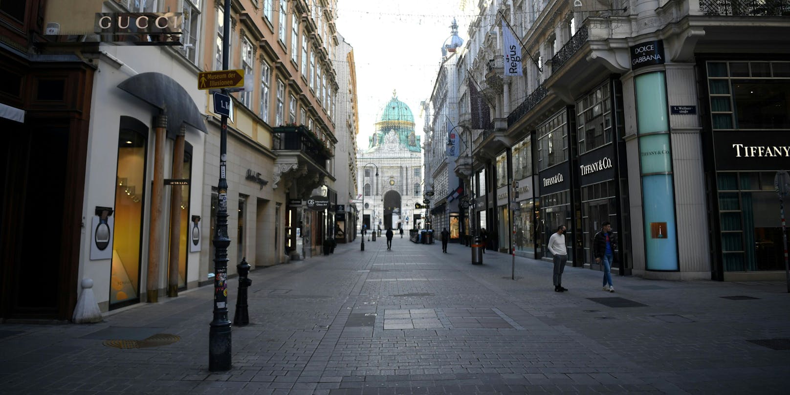 Die Situation am Kohlmarkt in der Wiener Innenstadt während des 2. Lockdowns aufgenommen am Dienstag, 17. November 2020.