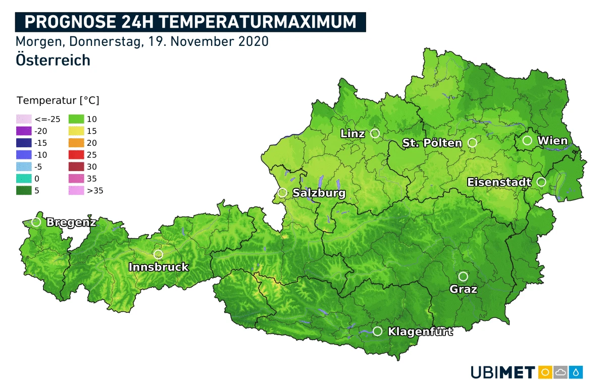 Von Donnerstag auf Freitag kühlt es spürbar ab.