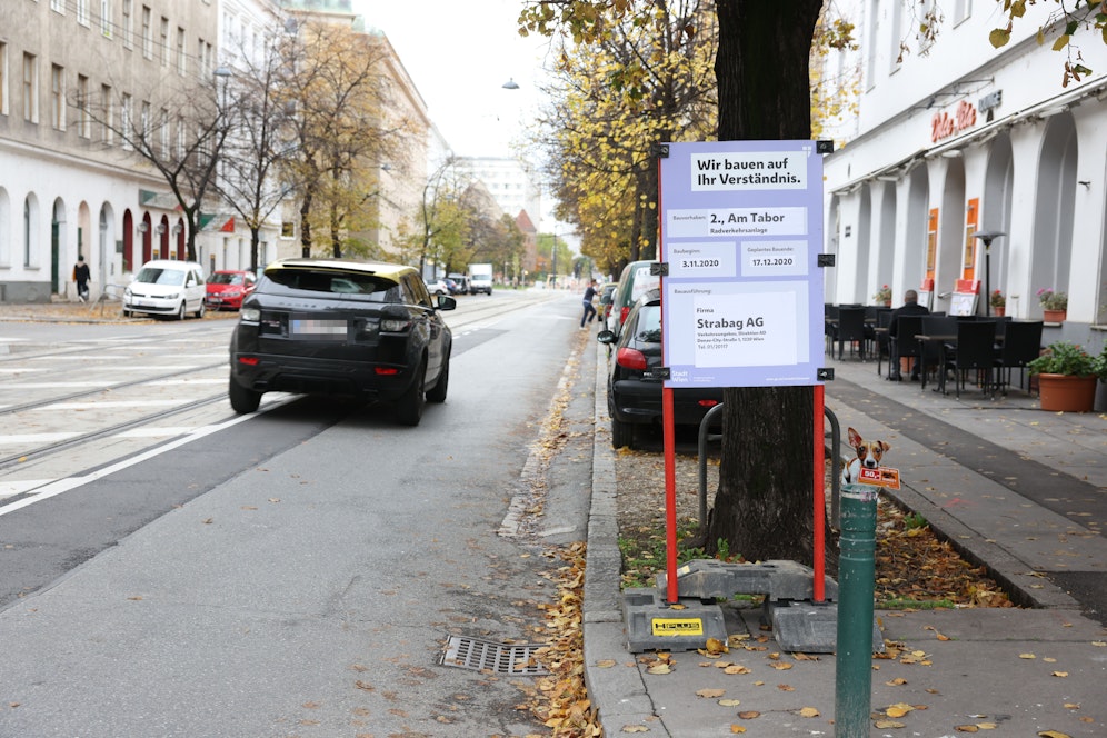 Am Tabor soll das Radfahren sicherer gemacht werden, 88 Parkplätze fallen weg.