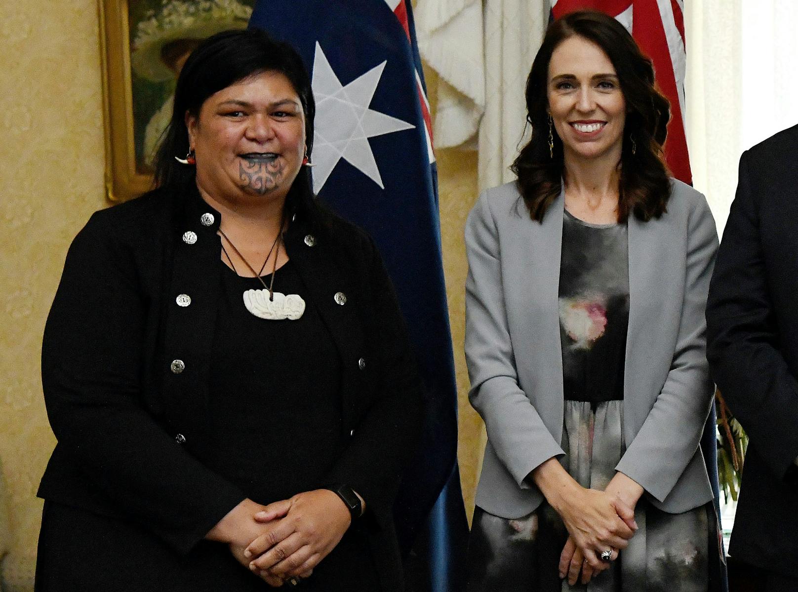 Die neue Außenministerin Neuseelands Nanaia Mahuta und Premierministerin Jacinda Ardern.