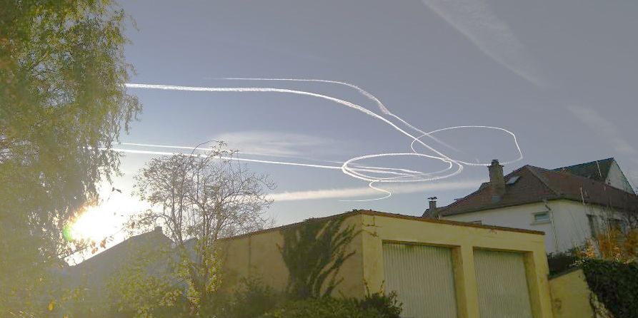 Das Kunstwerk der beiden Piloten.