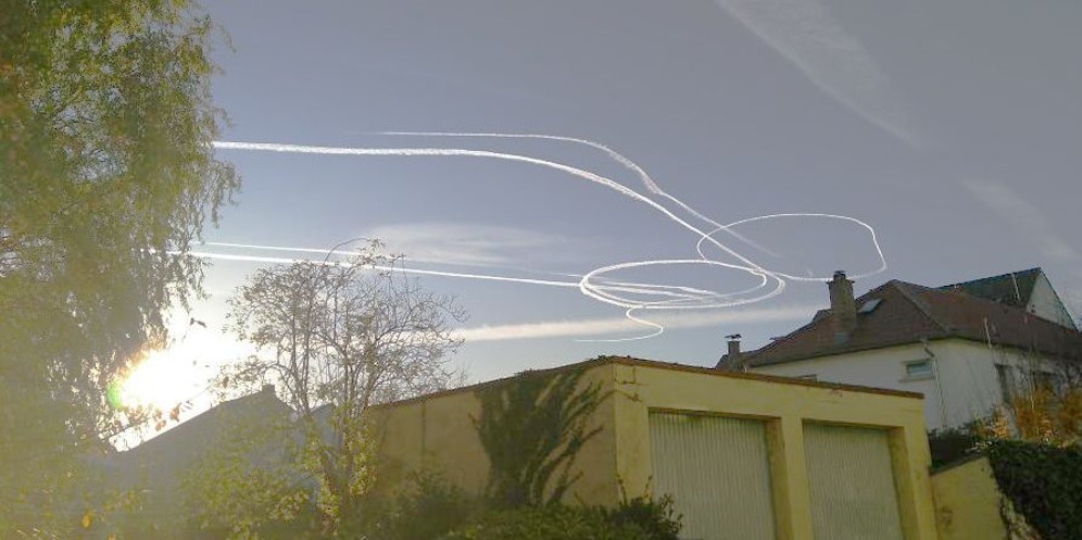 Das Kunstwerk der beiden Piloten.