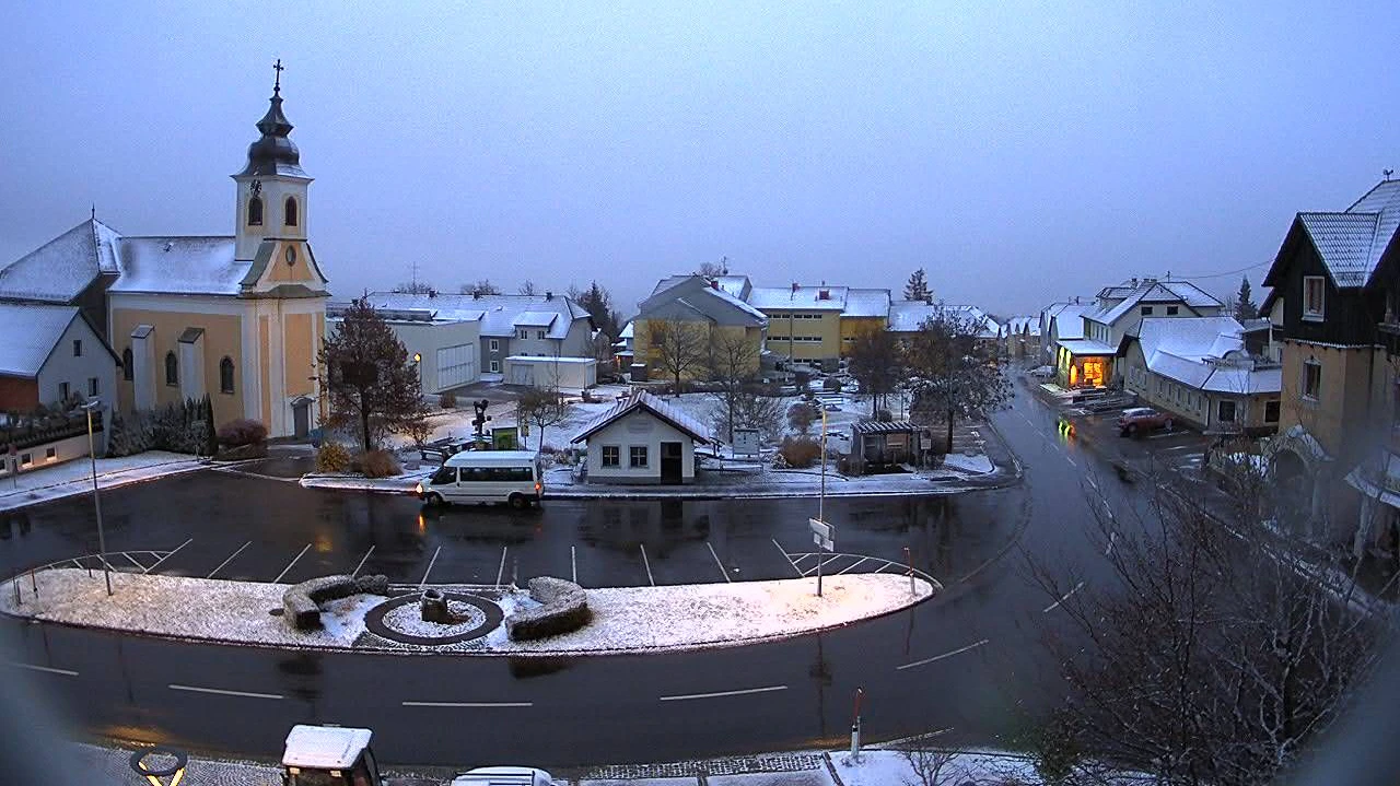 In Kirchschlag (Oberösterreich) hat es schon geschneit.