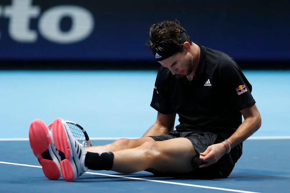 Thiem ging kurzfristig zu Boden.