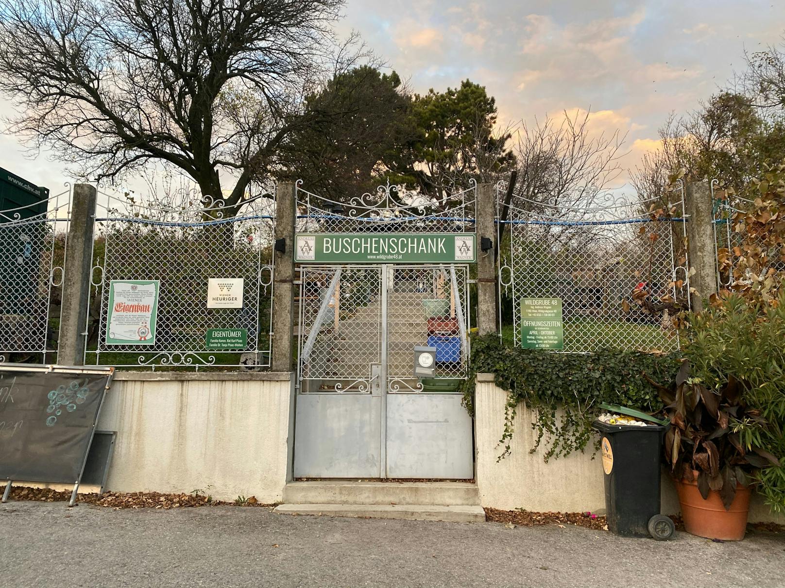 Die Tore der Buschenschank Andreas Wagner bleiben für immer geschlossen.