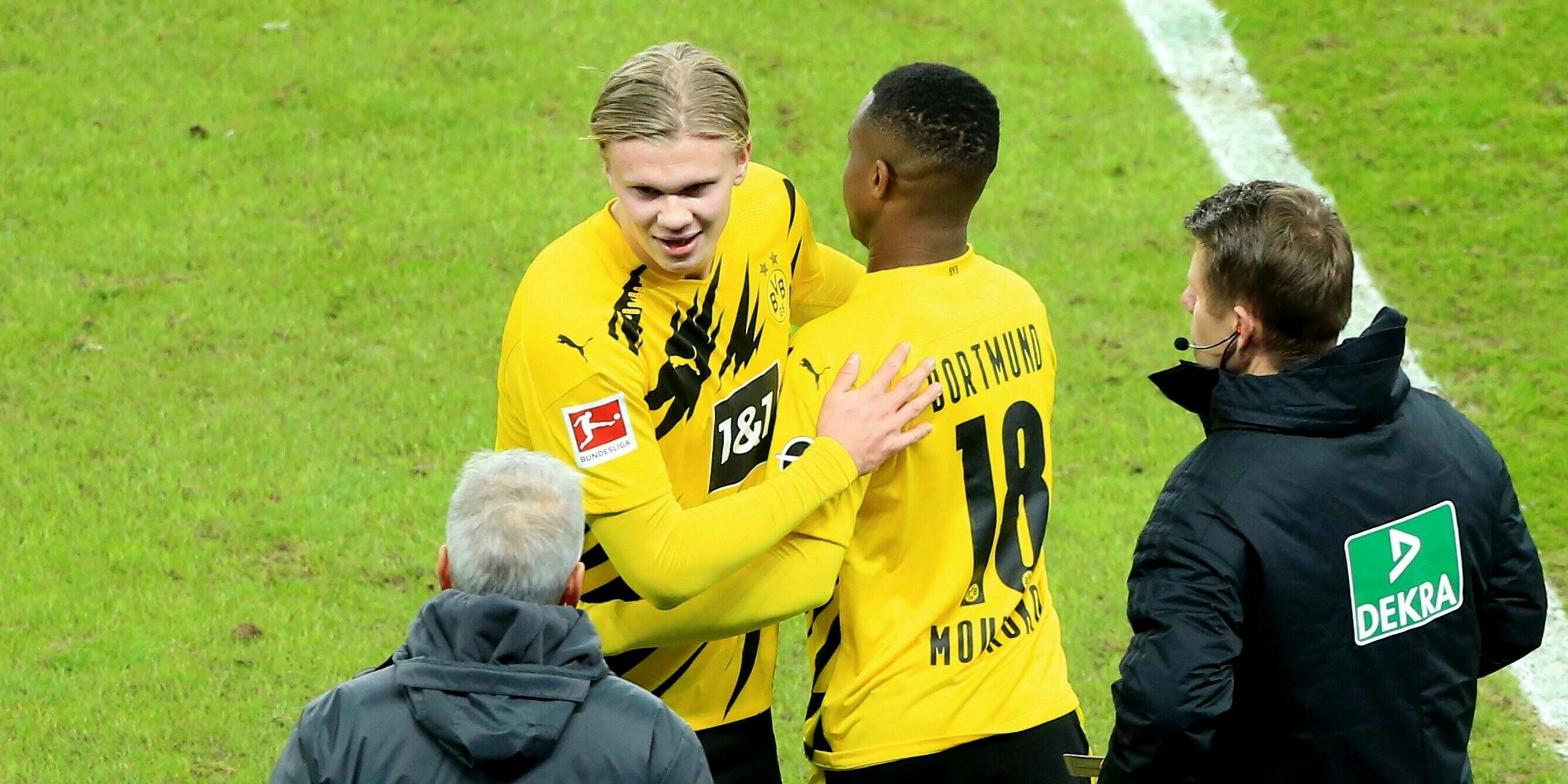 Erling Haaland und Moukoko.