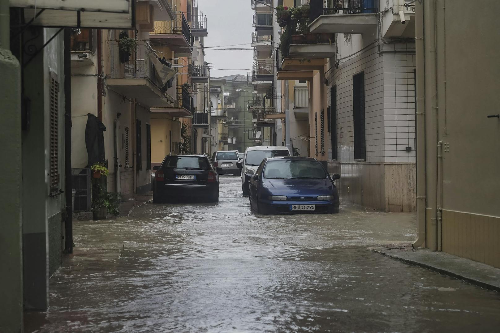 Land unter: Heftige Regenfälle sorgen in Süditalien (im Bild: Corigliano Rossano) für Überschwemmungen