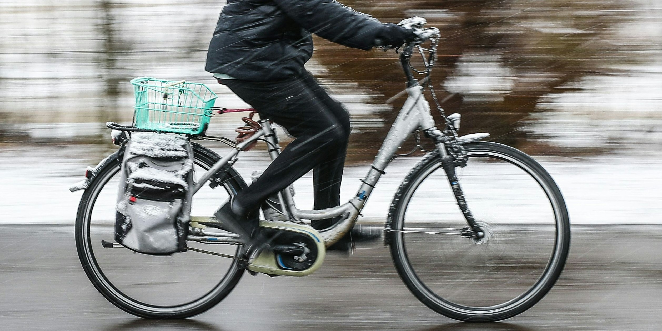 Elektrofahrrad im Winter. Symbolbild