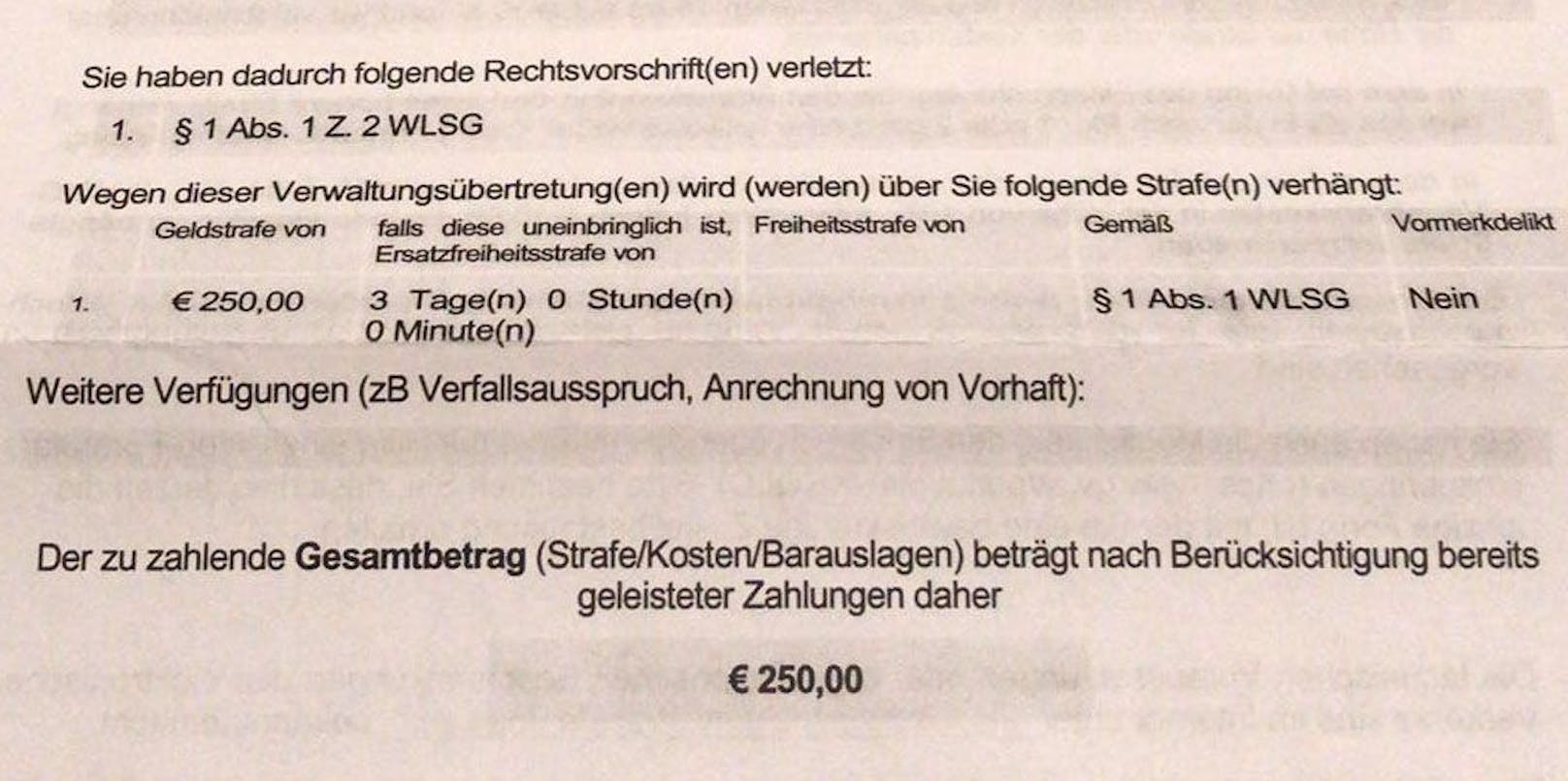 Die Strafe hat es in sich: insgesamt 750 Euro für Lärmbelästigung.