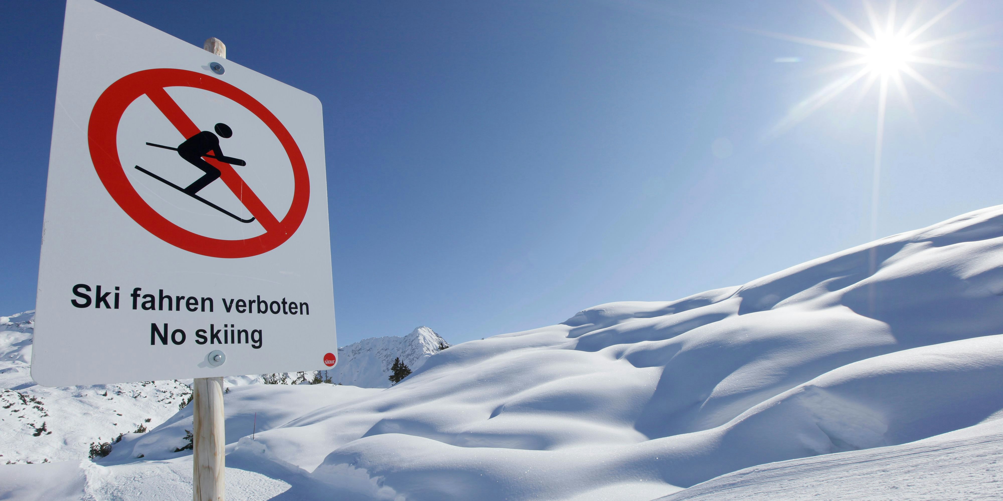 Skifahren Schifahren verboten
