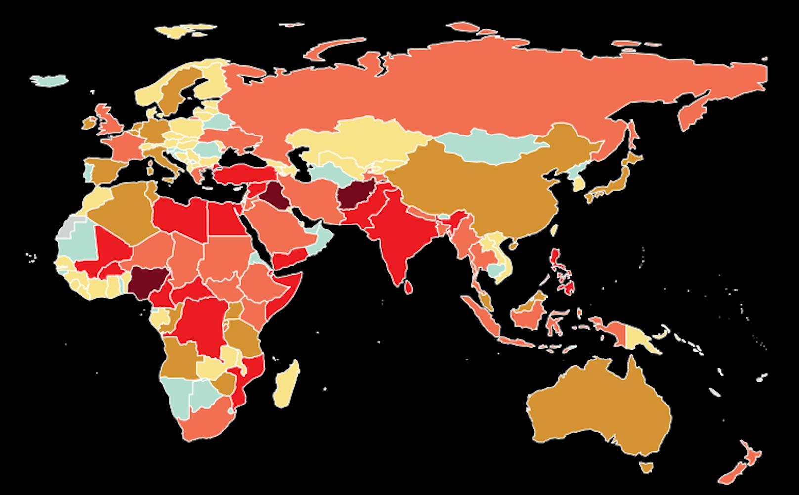 Global Terrorism Index: So stark betroffen sind die Staaten dieser Welt