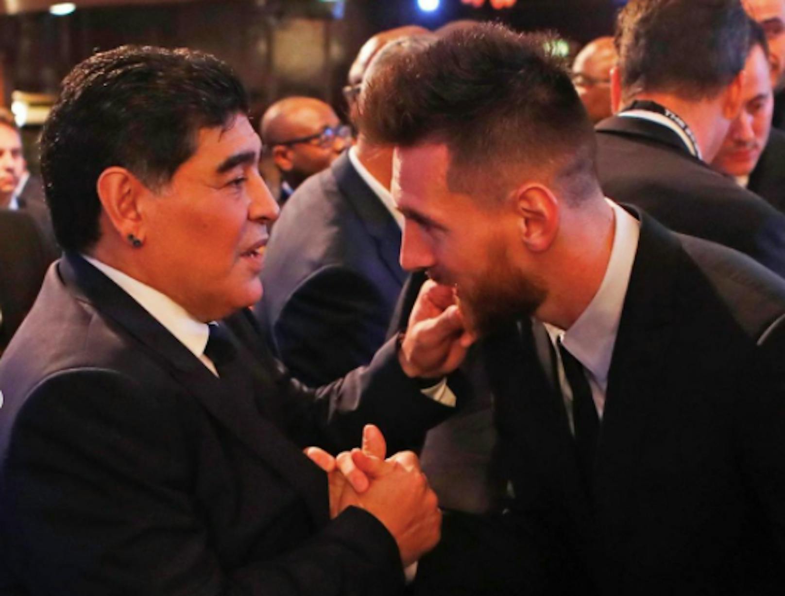 Diego Maradona und Lionel Messi.